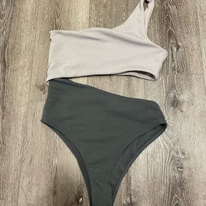 One piece woman’s bathing suit